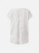 V Neck Embroidery Simple Cotton Plain Loose Blouse